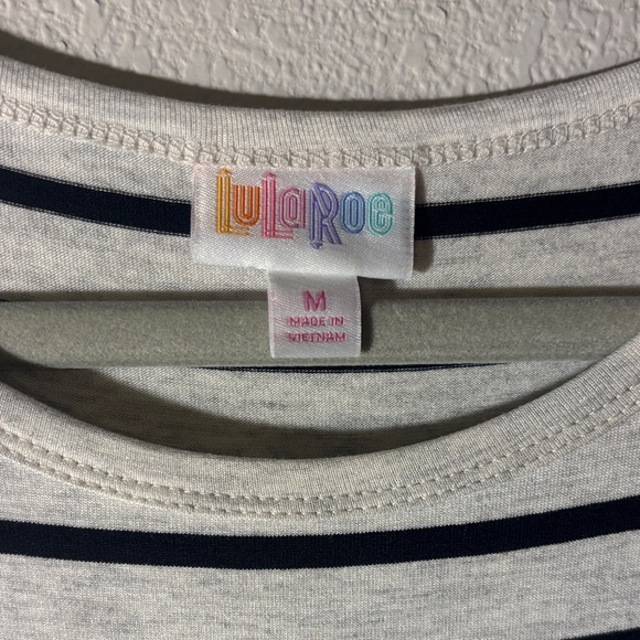 Striped Black and White LulaRoe “Julia” Midi Dress - Picture 2 of 8